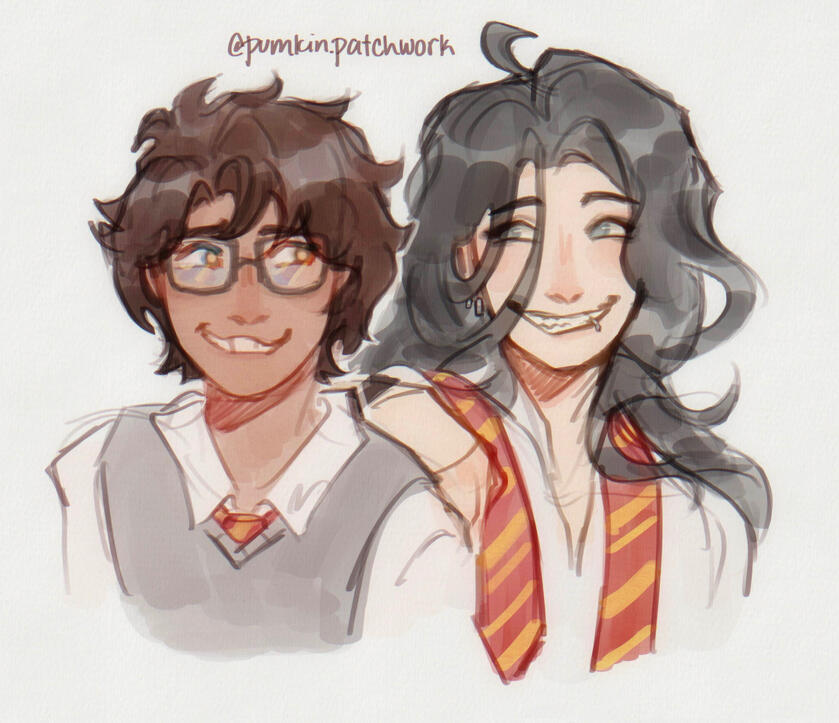 sample unshaded bust (2 characters)